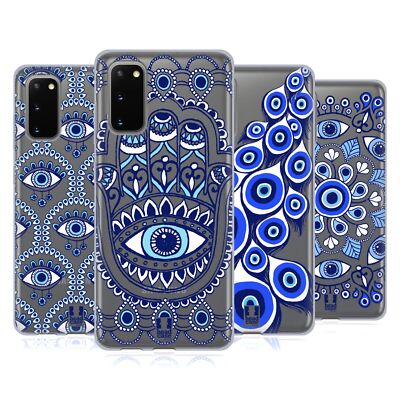 HEAD CASE DESIGNS BLAUE AUGEN MUSTER SOFT GEL HANDYHÜLLE FÜR SAMSUNG HANDYS 1
