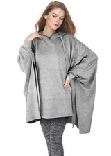 Womens Oversized Blanket Hoodie Loose Hoodie Sweatshirt Batwing Sleeve