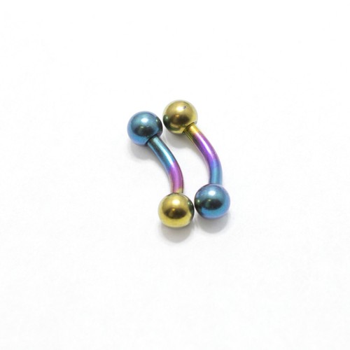 Pair of 16G Curved Barbell Micro 3mm Ball Eyebrow Rook Tragus Multiple Piercings - Picture 25 of 27