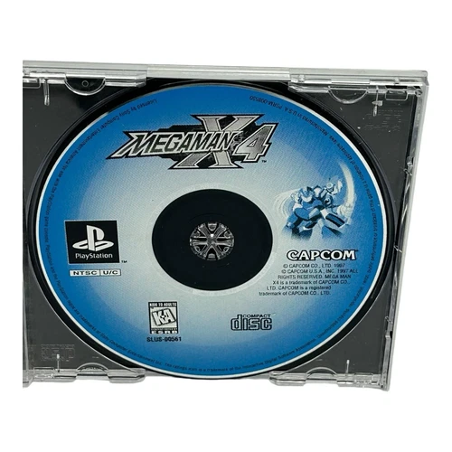 Mega Man X4 (Sony PlayStation 1, 1997) PS1 Disc & Case Black Label Tested
