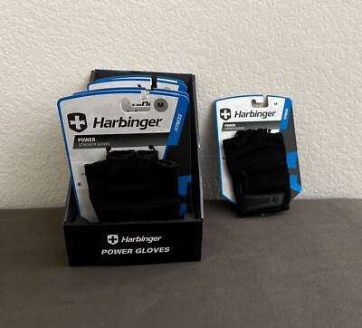 BRAND NEW Harbinger Power Strength Fitness Gloves Size Medium M Black Unisex