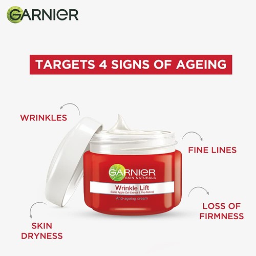 1 confezione Garnier Skin Naturals crema antirughe antietà (18 grammi per con... - Foto 2 di 4