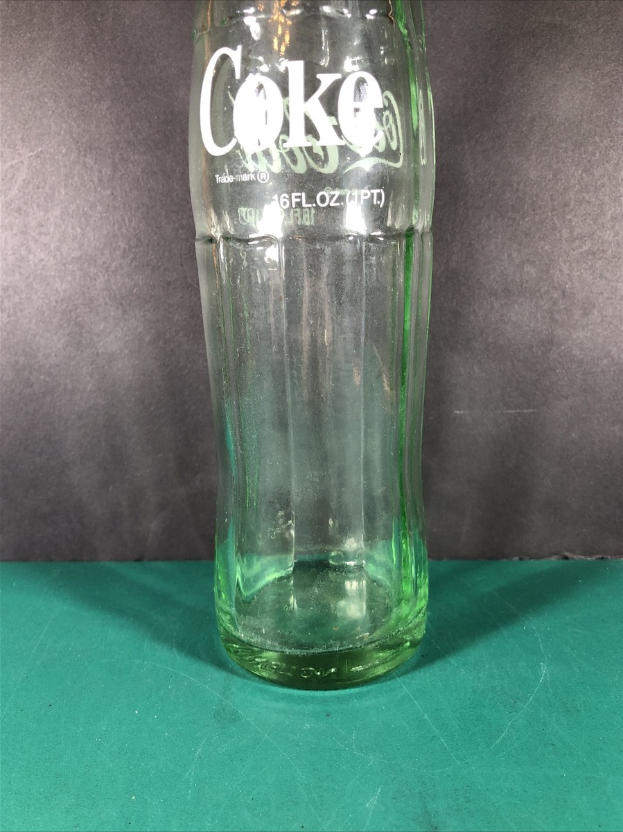 Vintage Bottle | Coca-Cola | 16 oz Green Tint | White Lettering