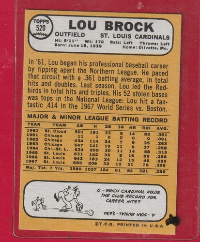 1968 Topps Baseball Cards Scegli una carta a scelta 295-660 EX X-MT 1/25 Set Break - Foto 378 di 490