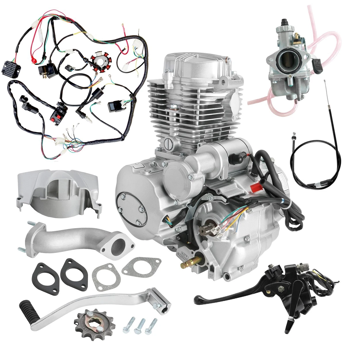 CG 150cc Motorcycle Reverse Engine Motor Kit 5 Gears Dirt bike Go kart ATV Trike