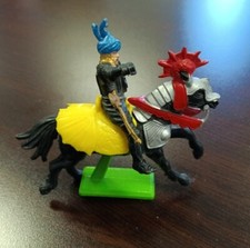 1971 Vtg. Britains Ltd. Deetail Knight Figure on Black Horse Knight Colorful