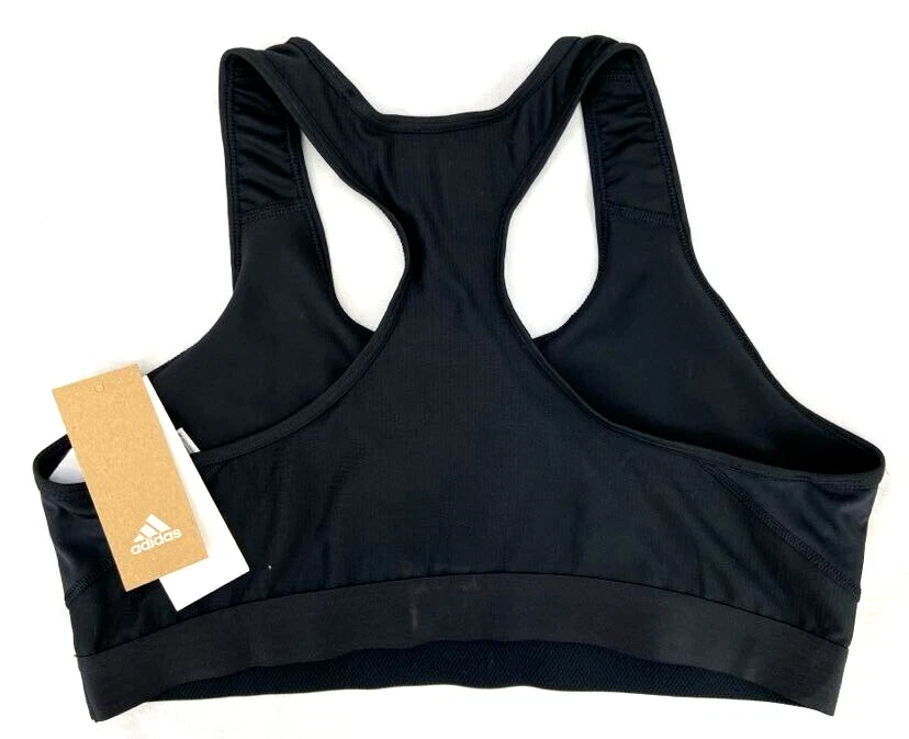 NEW Adidas Black Aeroready Alphaskin Racerback Sports Bra Elastic Band Womens XL - Image 2 of 4