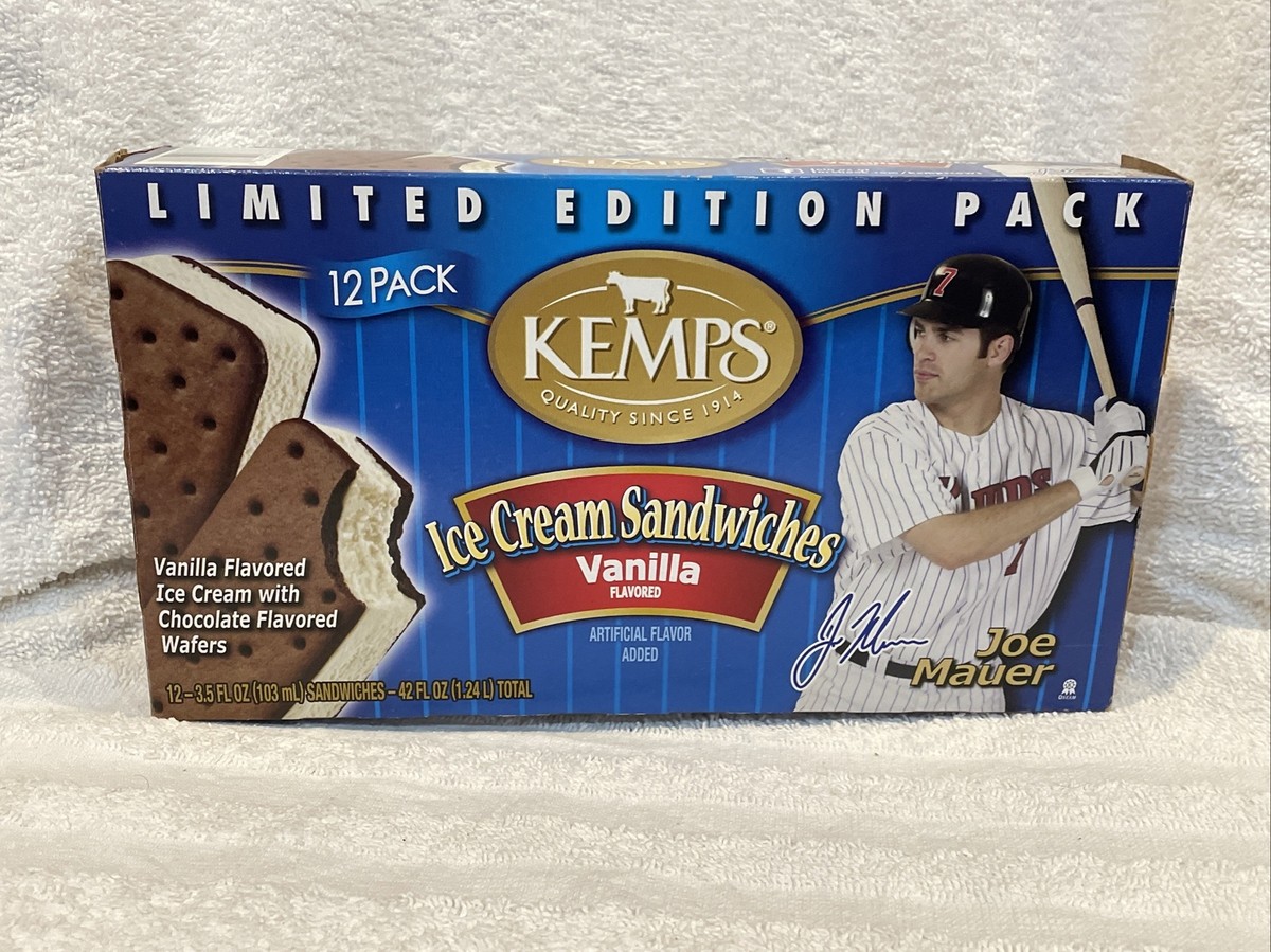VINTAGE Joe Mauer Minnesota Twins Kemps Ice Cream Sandwiches 12