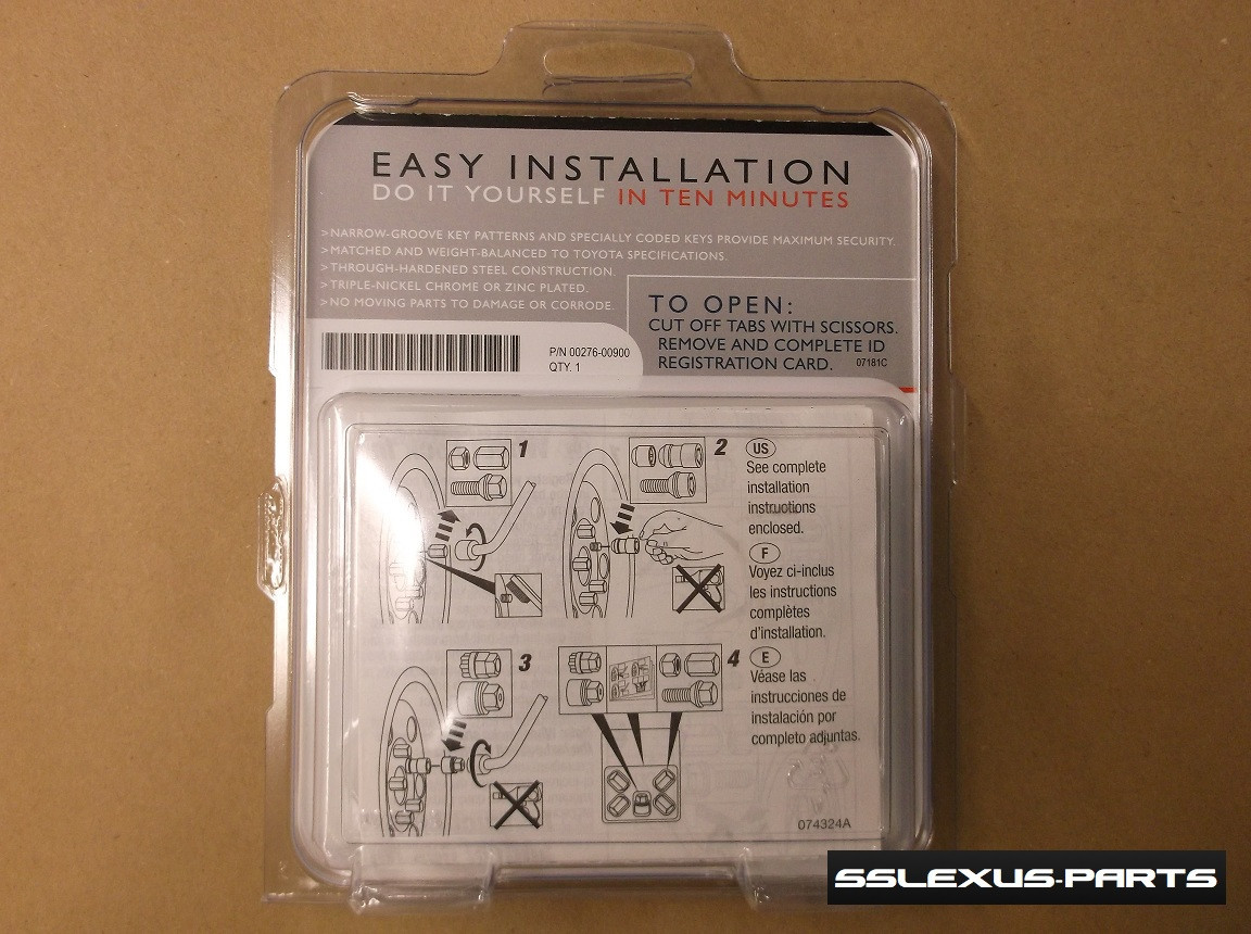 Lexus IS250 IS350 ISF (20062018) OEM Genuine WHEEL LOCKS LOCK SET 0027600900 eBay