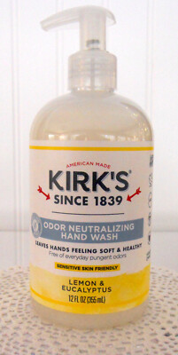 Kirk's Odor Neutralizing Hand Wash Soap Lemon & Eucalyptus  12 oz.