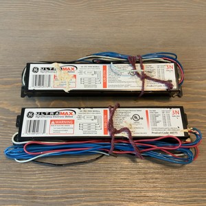 2 GE UltraMax T8 GE332MAX-N/ULTRA Fluorescent Light Electronic Ballast