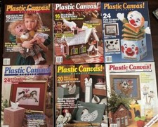 LOT/6 PLASTIC CANVAS! MAGAZINES 61 GREAT DESIGNS MUST SEE!!!