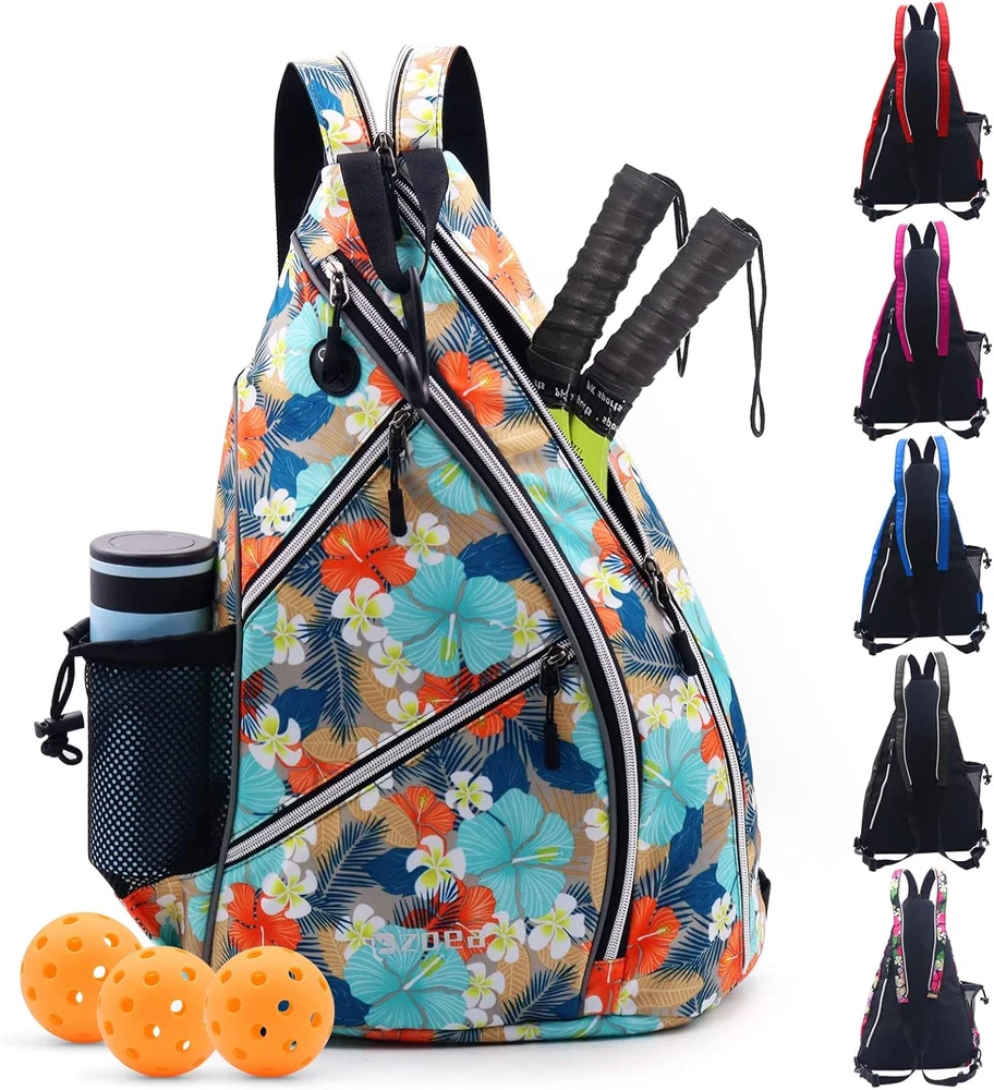 Pickleball Bag, Sport Pickleball Sling Bag for Women Man, Adjustable Pickleball