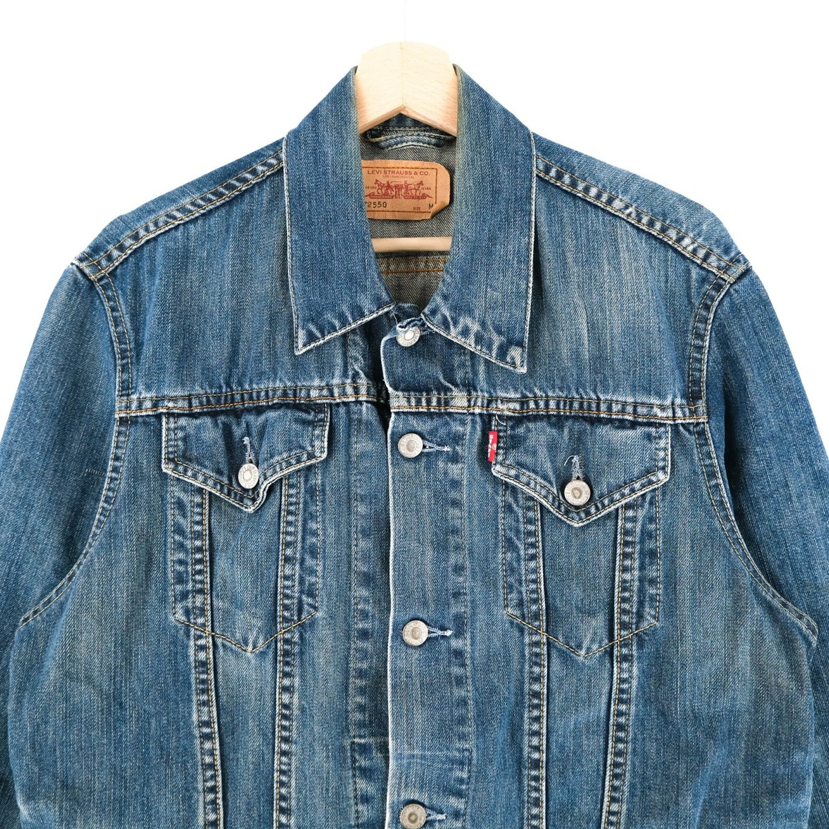 Levi's 72550 Blue Vintage Denim Jeans Trucker Jacket Size M