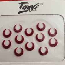 Maroon Velvet Fantastic Moon Bindi 7mm diameter Bindi