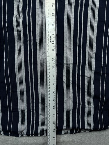 Merona Shirt Dress Womens Small Blue Stripe Long Sleeve Rayon Pockets Ladies - Picture 9 of 10