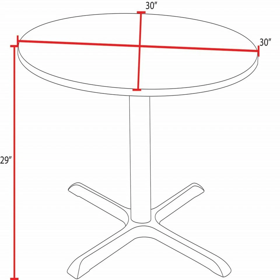 Round Breakroom Table- - Image 3 of 4