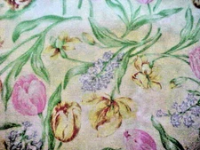 Floral Tulips and Daffodils 44 Inch Cotton Oakhurst Textiles Fabric - 1 yard