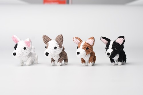 Mini Hunde gehäkelt Amigurumi - Mini Golden, Border Collie, Französischer Bullenhund, Engli - Bild 36 von 36