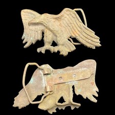 LEGIONARY EAGLE ROMAN BRONZE BELT BUCKLE VERY OLD