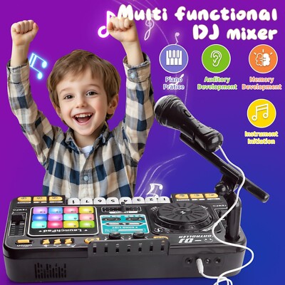 レア 特典付き DJ DEEQUITE / LAX セット MIX Kids Bluetooth DJ Mixer Toy – Colorful Lights, Music & Sound
