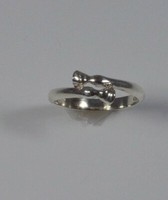 Handgefertigter Doppelsockelring Aus Sterlingsilber Luce