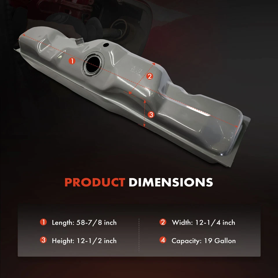 Tanque de combustible de 19 galones para Ford F-150 1990-1996 F-250 1990-1997 F-350 montaje lateral Foto 4 de 4