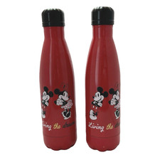 Disney Water Bottles Red Mickey Minnie Mouse Insulated Stainless Steel Drinking