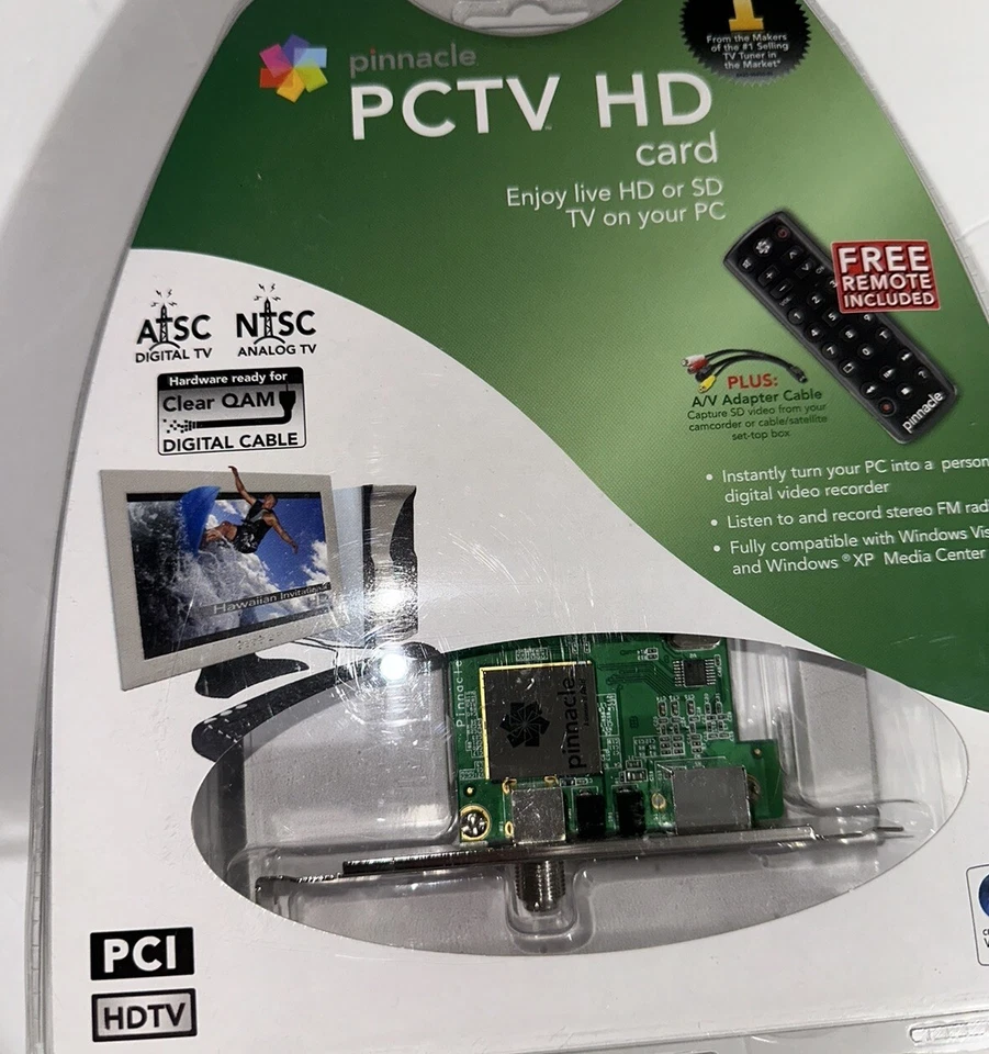 Pinnacle PCTV HD Card HDTV w/ Remote AV Adapter FM Antenna DVR PVR Video Editing - Image 4 of 4