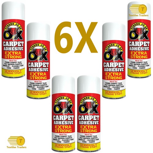 6X 500ml EXTRA STRONG Sprays Adhesive GLUE Leather Carpet Tiles Craft