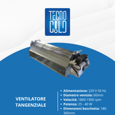 VENTILATORE TANGENZIALE MOTORE DX CON VENTOLA DA RAFFREDDAMENTO PER FRIGORIFERO