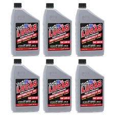 Lucas Oil Set of 6 High Performance SAE 20W-50 Motorcycle Oil 1 Quart Bottles