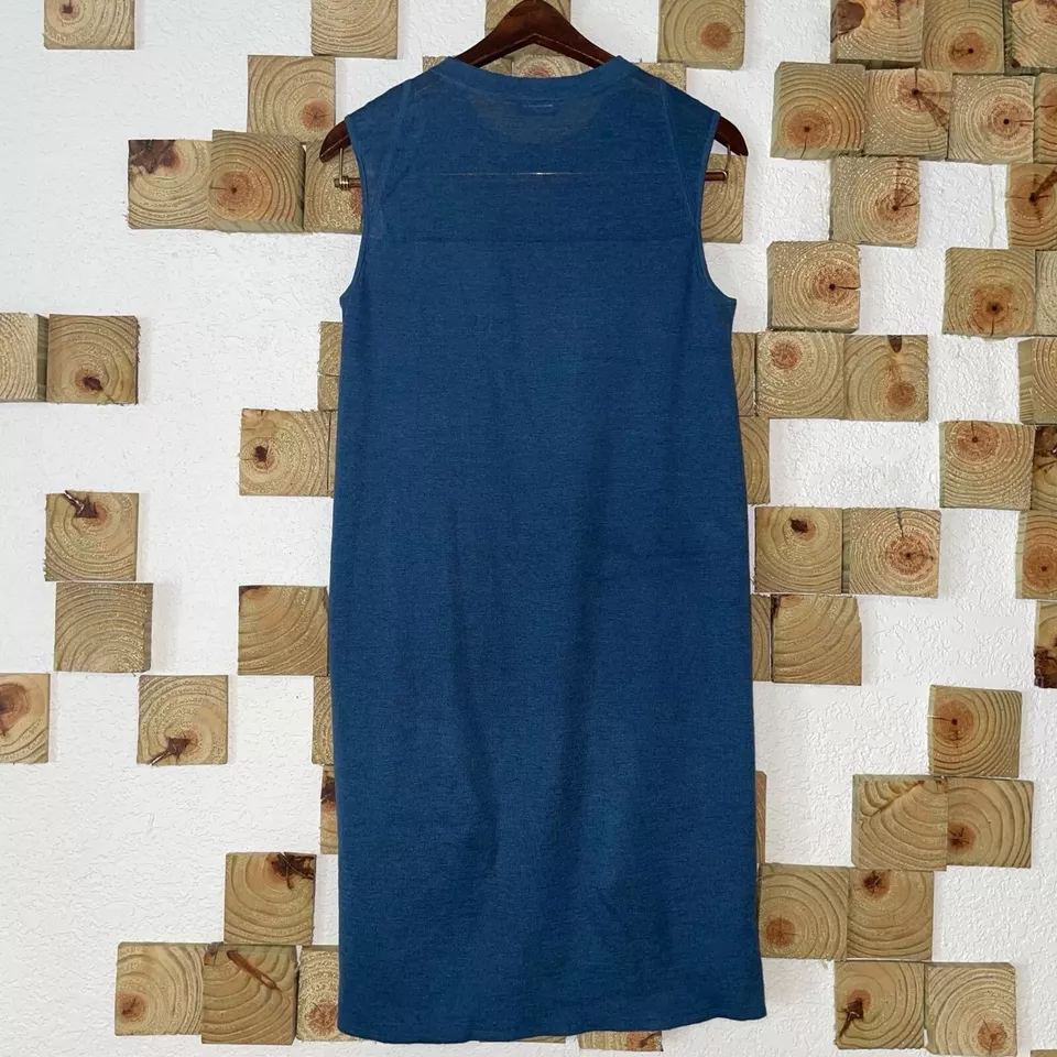 Vestido AKRIS para mujer 4 copa tejida sin mangas sin mangas cuello redondo lápiz lino fluido Foto 4 de 4