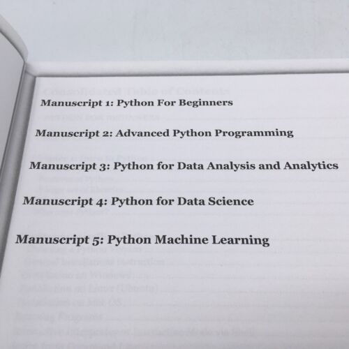 PYTHON 5 Manuscripts in 1 Book Code, Data Analysis Science and Machine Learning - Picture 4 of 9
