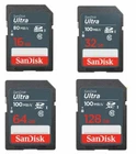 SanDisk ULTRA 16GB 32GB 64GB 128GB 256GB Memory Card SD SDHC SDXC C10 100MB/s