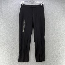 NWT Banana Republic Womens Rayden Pant Size 2P Petite Collection Black Mid Rise