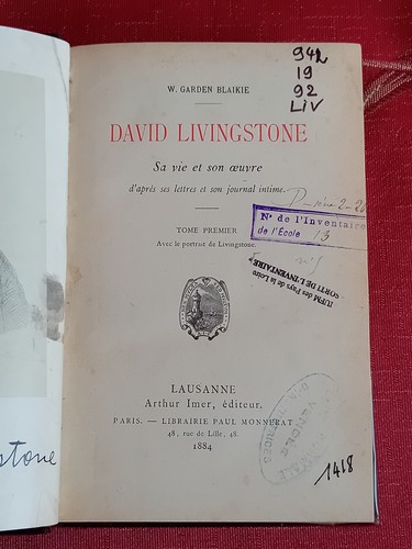 David Livingstone, sa vie et son œuvre Tomes 1-2 GARDEN BLAIKIE 1884 Arthur Imer - Picture 3 of 6