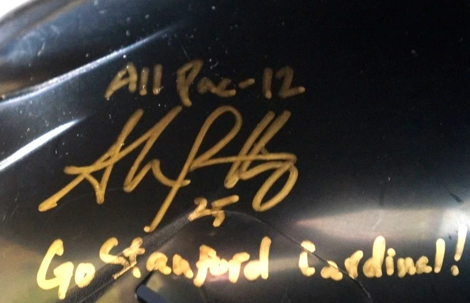 Casco firmado por Stephen Piscotty raro Go Stanford Cardinal certificado de autenticidad PSA/DNA autógrafo Foto 2 de 4