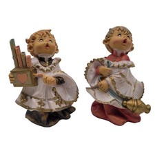 Vintage 1987 Fontanini Simonetti Altar Choir Boy Figurine Set of 2 Italy 621 624