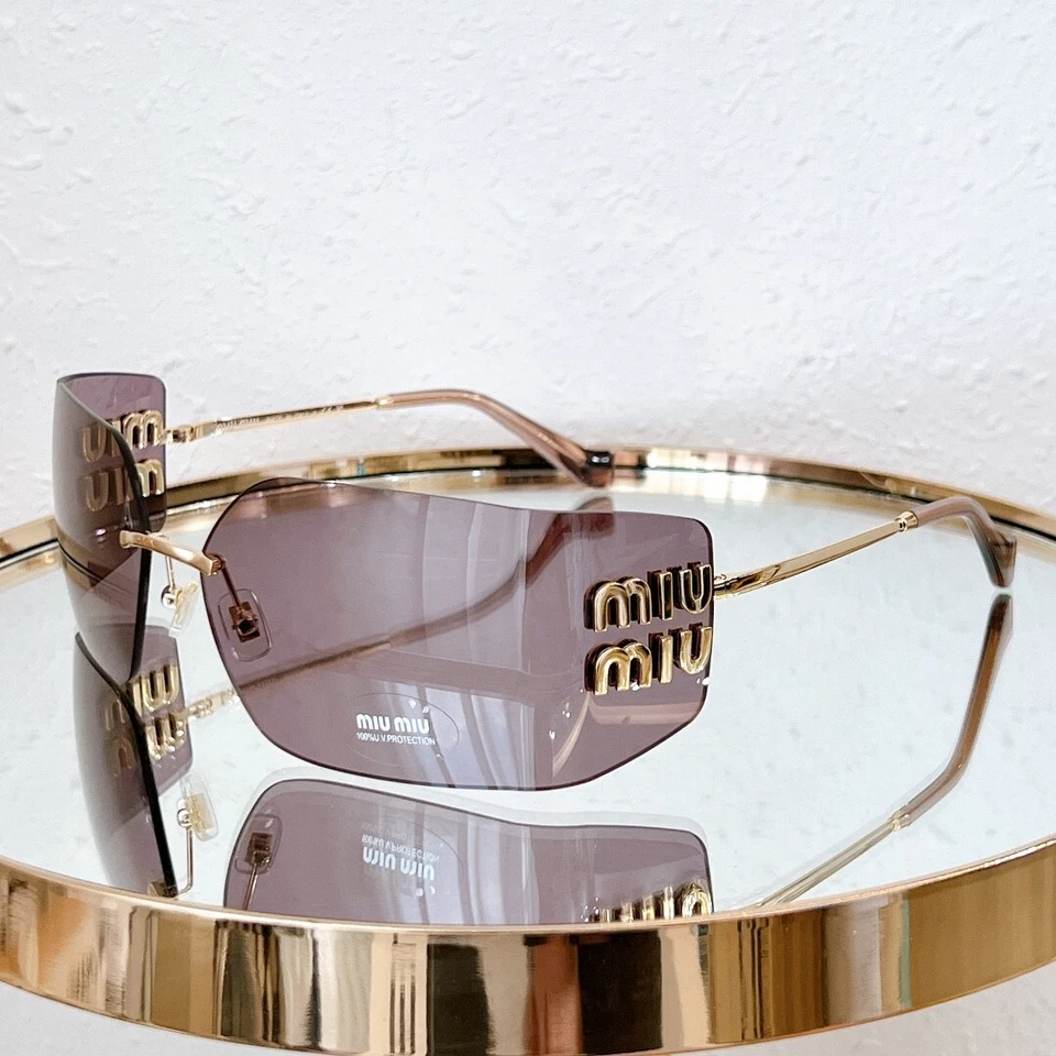 New Women Sunglasses MU 54YS Gold Purple Wrap Super Cool Sunglasses For Women - Image 4 of 4