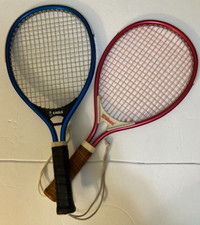 Leach Eagle and Wilson Racquetball Racquet Blue/Red Metal with Safety Straps