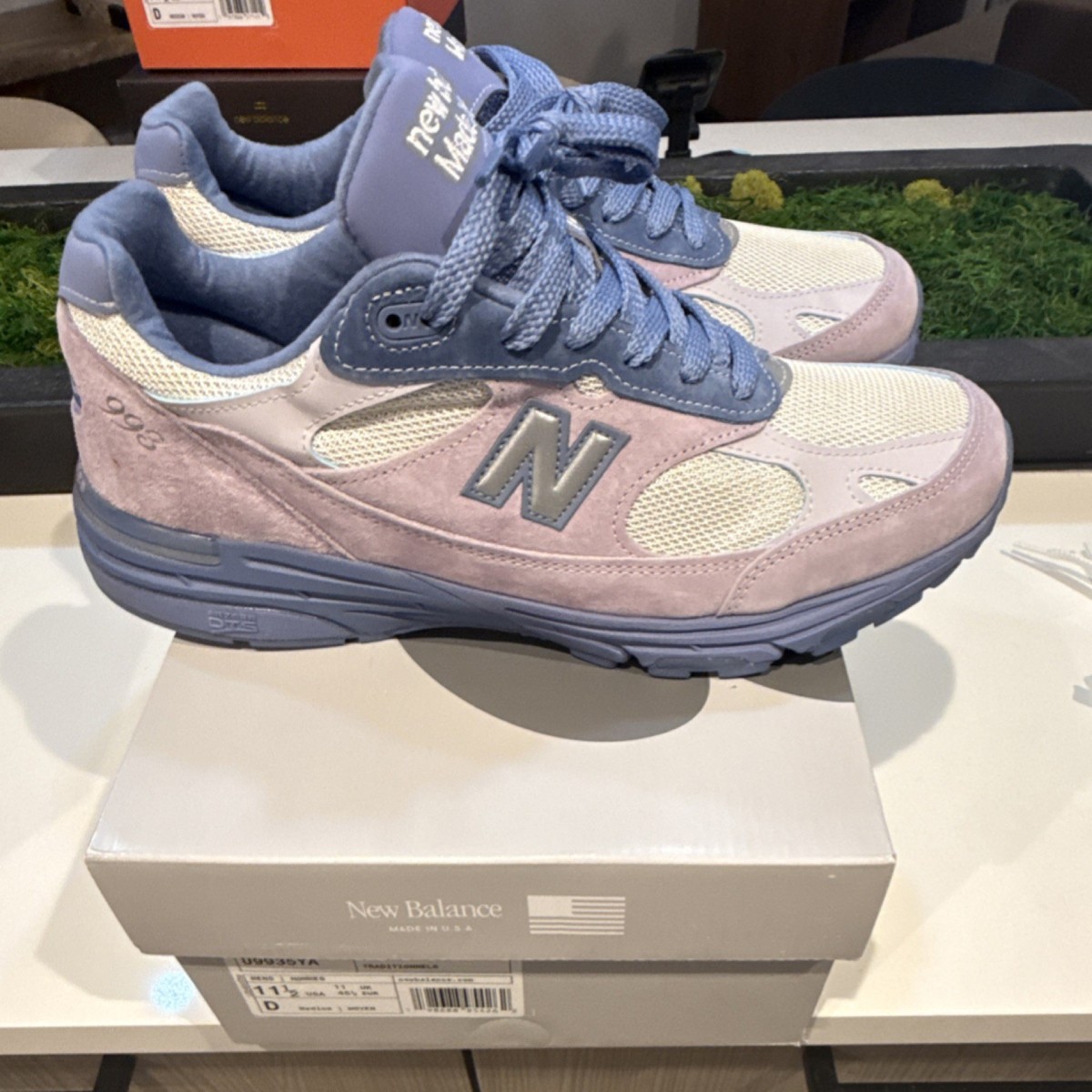 New Balance 993 U9935YA Made in USA size 11.5 Purple Blue White 