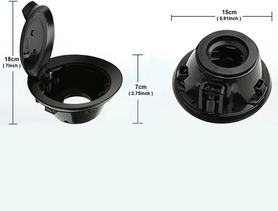 For Dodge Challenger 2008-2019 Black Vapor Edition Fuel Gas Filler Door Cap Foto 3 de 4