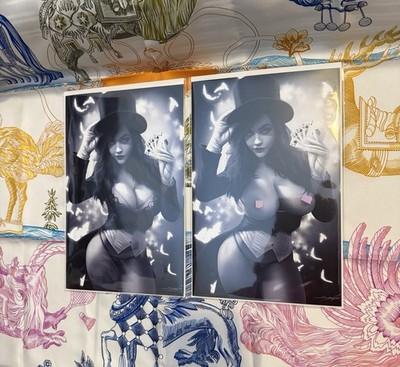 COOL COMICS SIDNEY AUGUSTO Zatanna Black/White Nice/TPL Set NM/Mint Ltd 50