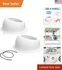 2 Pcs Universal Angled Speaker Enclosures Boxes Pods Surface Mount with Rubbe...