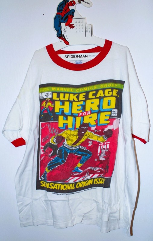 Rare 1973 Marvel Comics Mail Order Luke Cage Powerman T-Shirt - Marvelmania!