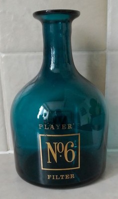 70er Jahre Vintage Players No 6 Zigaretten Glas Dekanter Karaffe Flasche