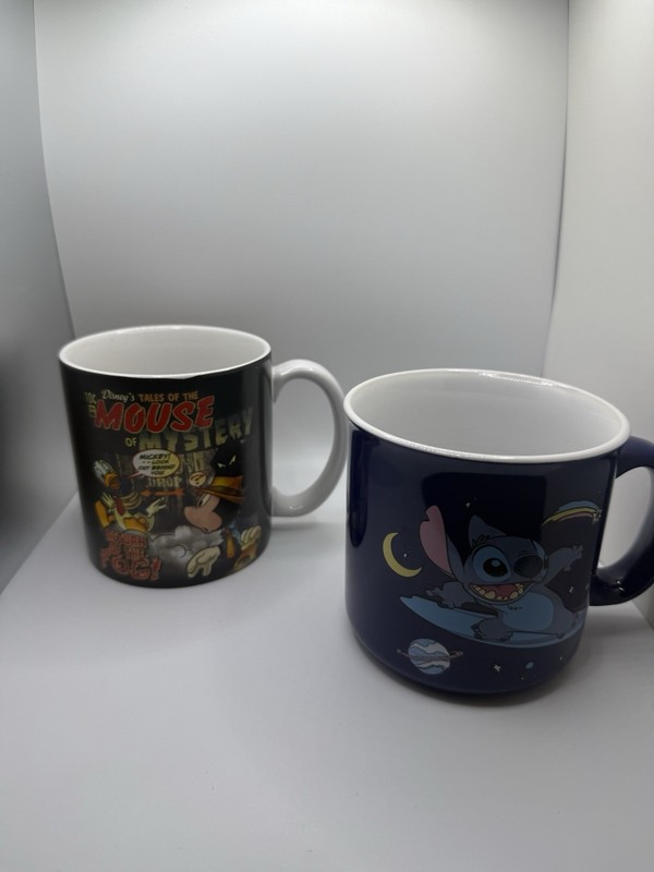 Disney Mug Lot Mickey Mouse Mystery & Stitch Ceramic Coffee Cups Disney Store