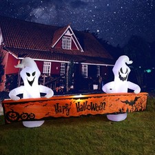 MUMTOP 8.8 Ft Halloween Inflatable Ghost w/ LED Lights Outdoor Yard Decor