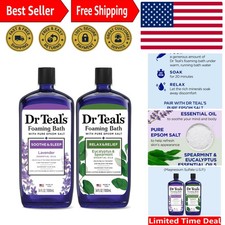 Foaming Bath with Pure Epsom Salt, Lavender  Eucalyptus, 34 fl oz Pack of 2